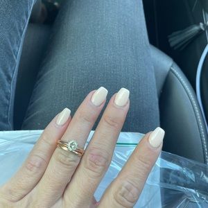 1.02 carat solitaire diamond engagement ring on 14kt rose gold band